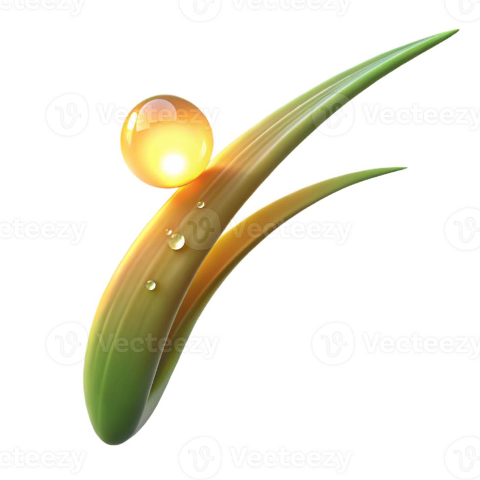 magnificent minimalist A single, dew-covered blade of grass, illuminated by the warm glow of sunrise. Minimalist macro photography genuine png