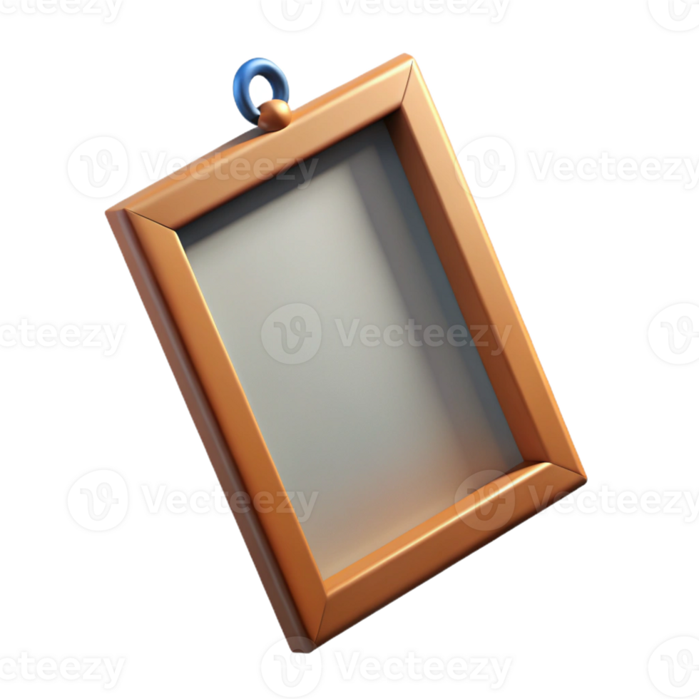 beautiful classic A single, empty picture frame, hanging on a white wall, casting a subtle shadow. Minimalist art concept high resolution png