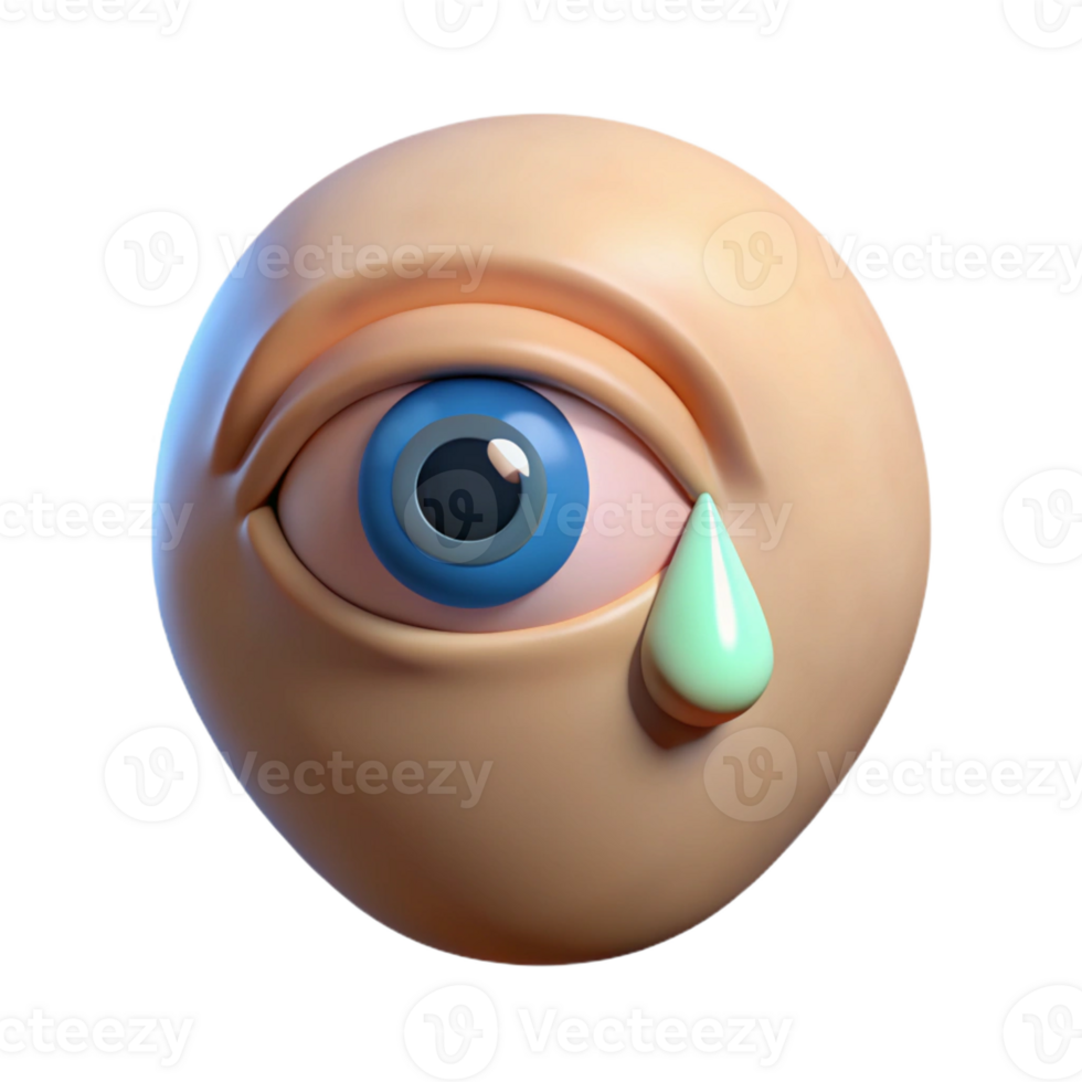 wonderful traditional A single, human eye, looking directly at the viewer, with a single tear rolling down the cheek. Minimalist portrait 4K png