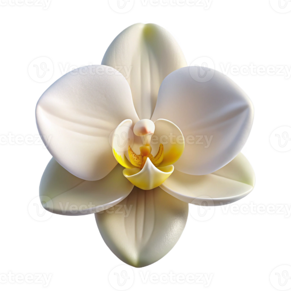 elegant contemporary A single, perfect white orchid, soft diffused lighting, elegant and refined style 4K png