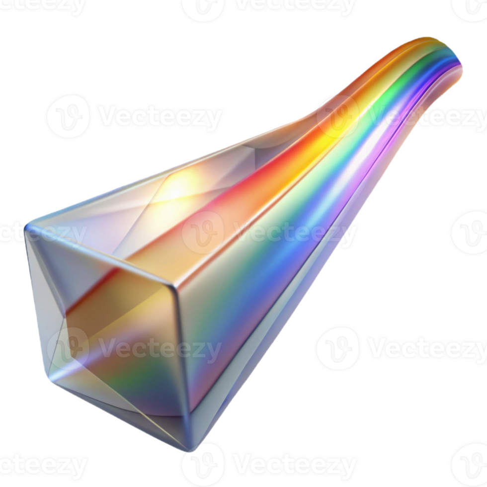 dramatic vintage A stream of liquid light flowing through a crystalline prism, scattering rainbow colors, in a light art style exclusive png