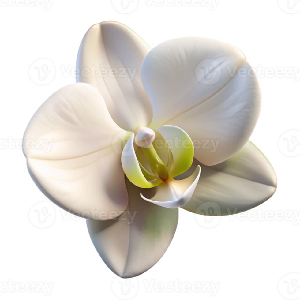 impressive traditional A single, perfect white orchid, soft diffused lighting, elegant and refined style high quality png