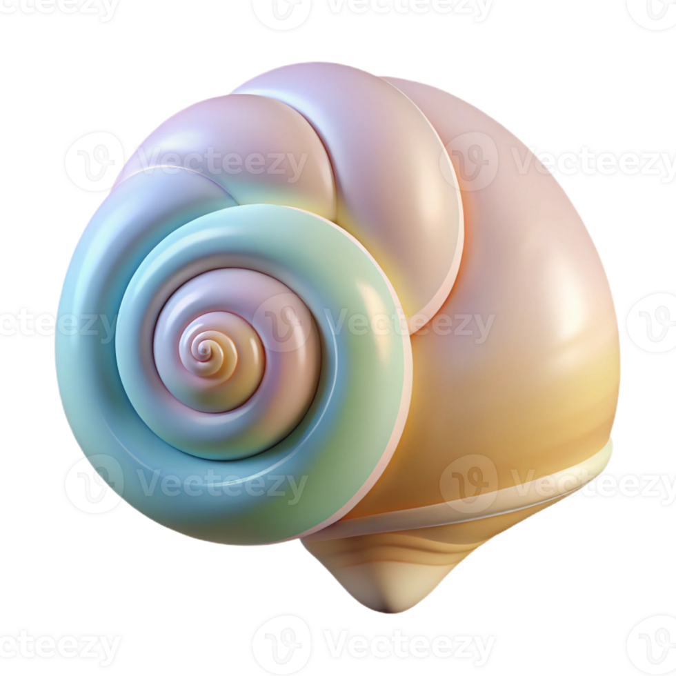 extraordinary contemporary A single, perfect seashell spiraling outwards, intricate details, soft pastel colors genuine png