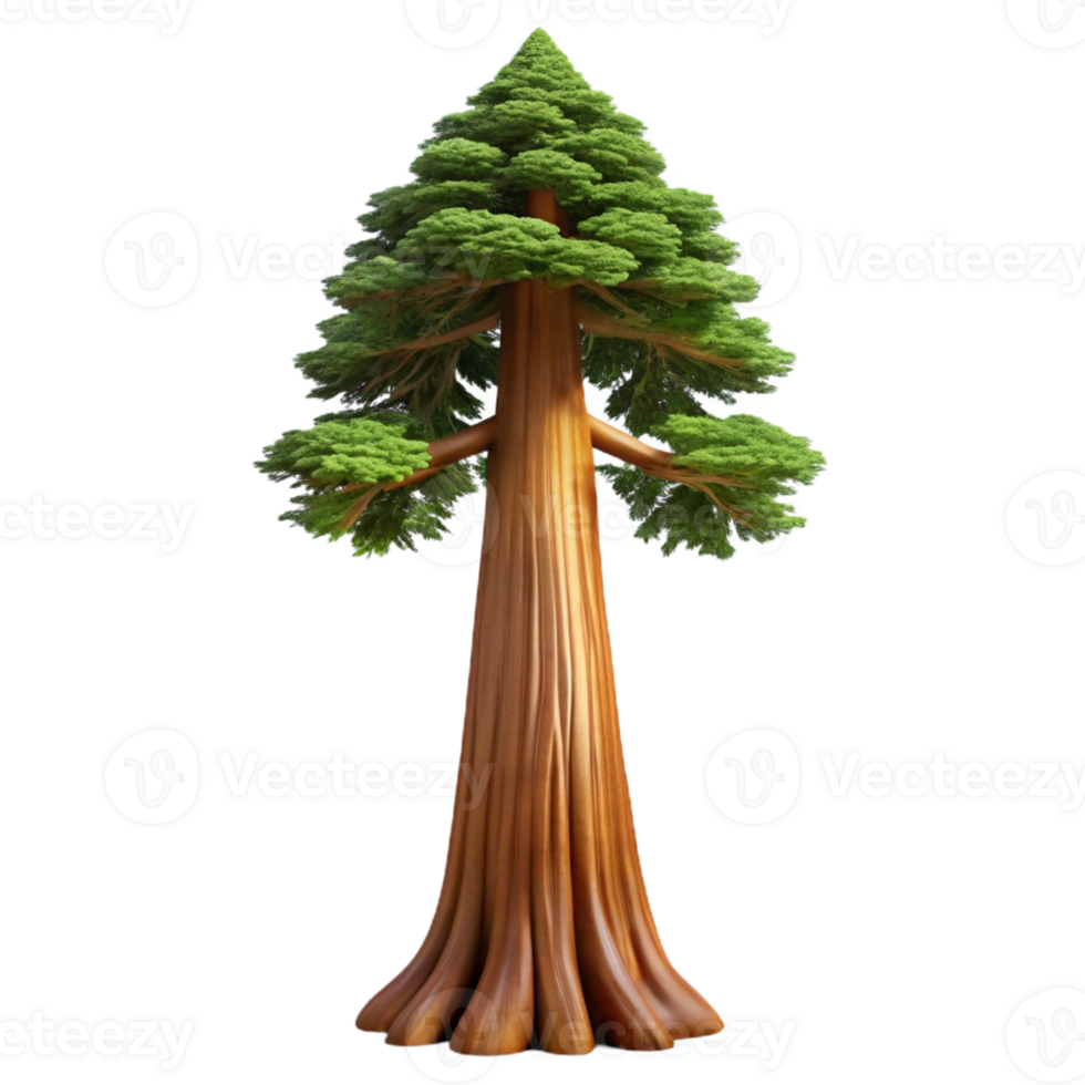 stunning rustic A giant sequoia tree, towering, ancient, majestic, realistic rendering authentic png