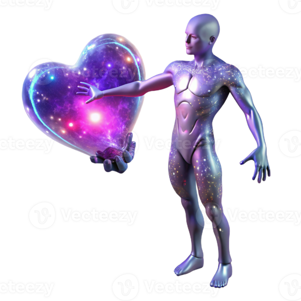 impressive traditional A translucent, humanoid figure composed of stardust, reaching towards a giant, pulsating heart, bathed in the ethereal glow of a supernova, Cosmic Horror style detailed png
