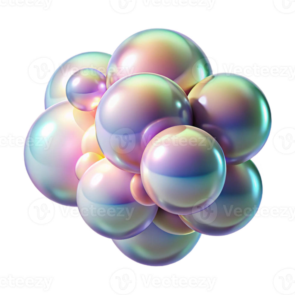 stunning traditional A cluster of iridescent, soap bubbles, floating in zero gravity, illuminated by a soft, pastel light, in a macro photography style genuine png