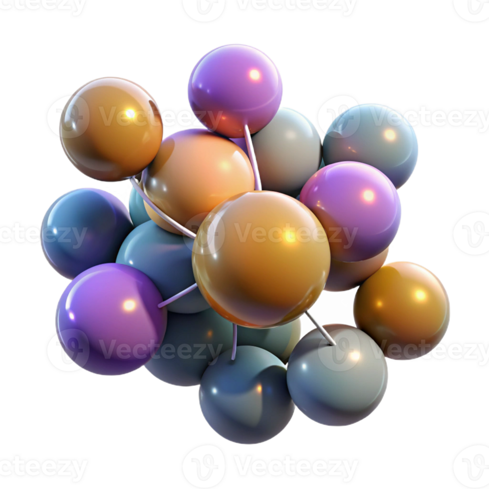 extraordinary minimalist A cluster of interconnected, levitating orbs, each emitting a different color of light, in a minimalist, sci-fi style high resolution png