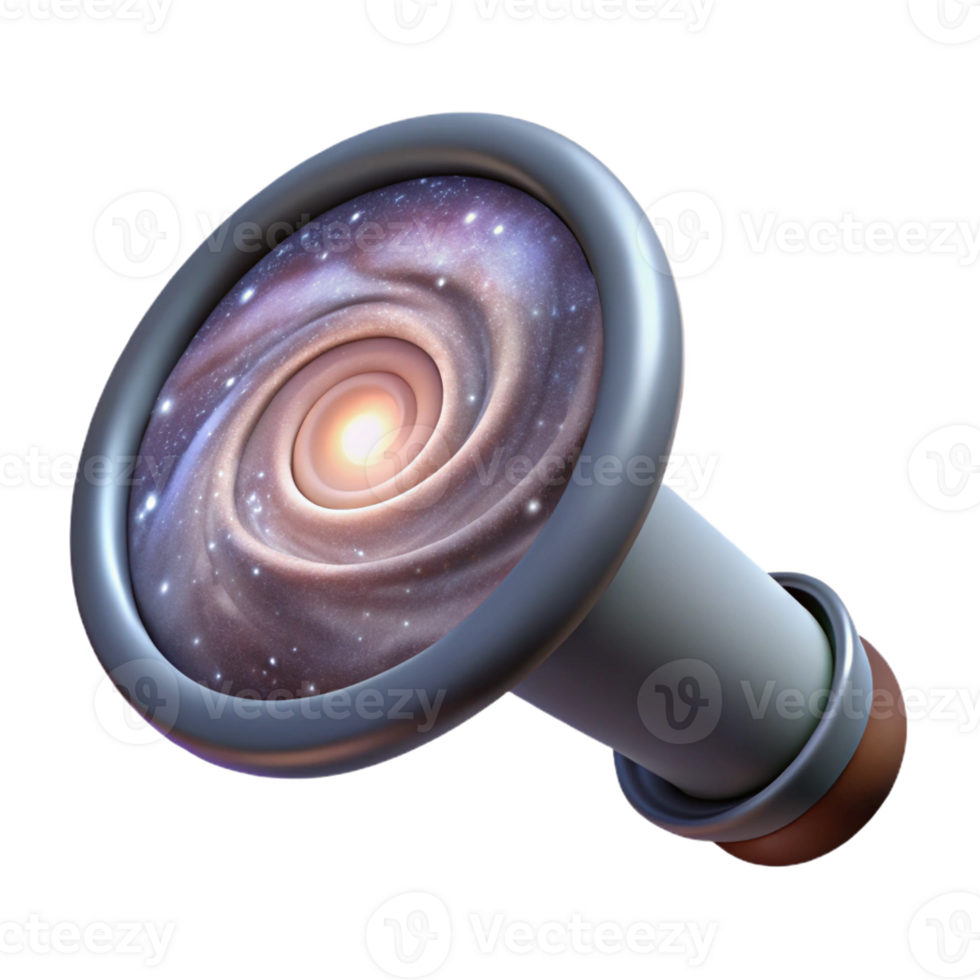 serene traditional A telescopic view of a distant galaxy, visualized by swirling clouds of gas and dust, in an astronomical photography style premium png