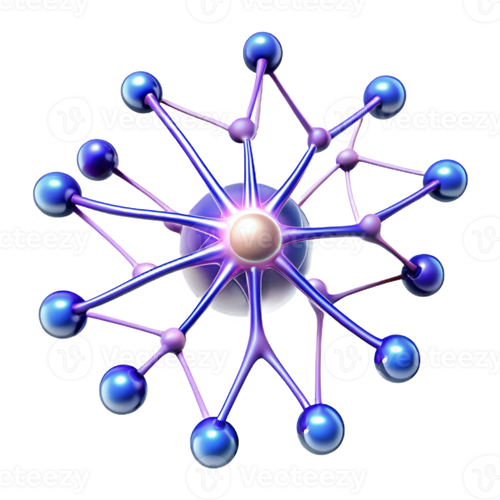 stunning minimalist A network of interconnected neurons, firing with electrical impulses, neuroscience art style, neon lighting original png
