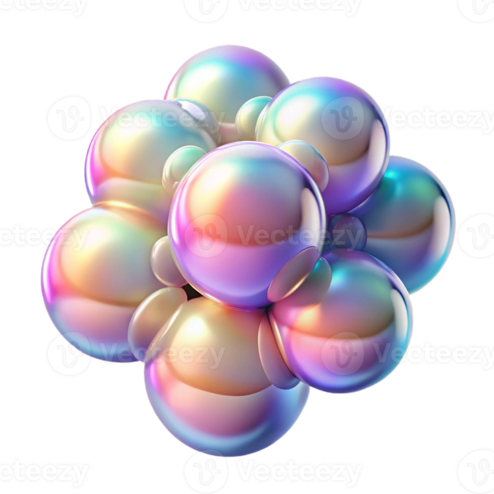 stunning vintage A cluster of iridescent, soap bubbles, floating in zero gravity, illuminated by a soft, pastel light, in a macro photography style genuine png