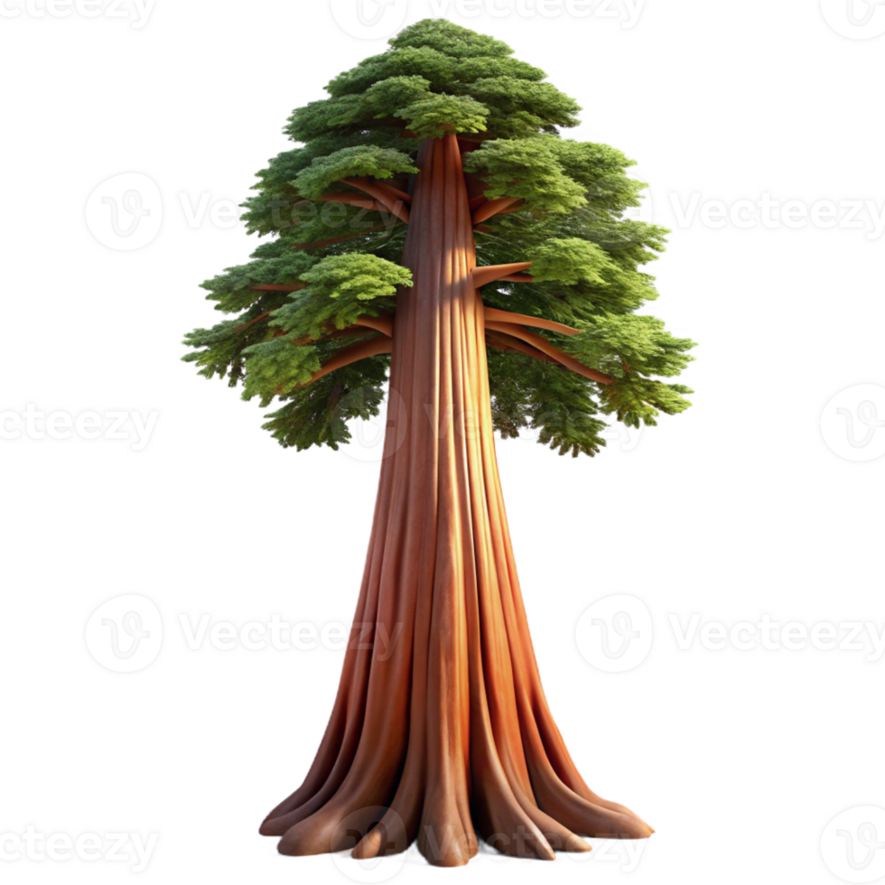 magnificent modern A majestic redwood tree, towering and ancient, dramatic lighting high quality png