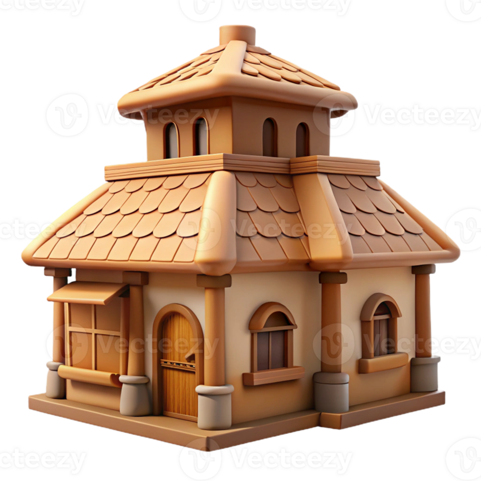wonderful classic Vernacular architecture, traditional building techniques using local materials, rustic aesthetic, photographic style exclusive png