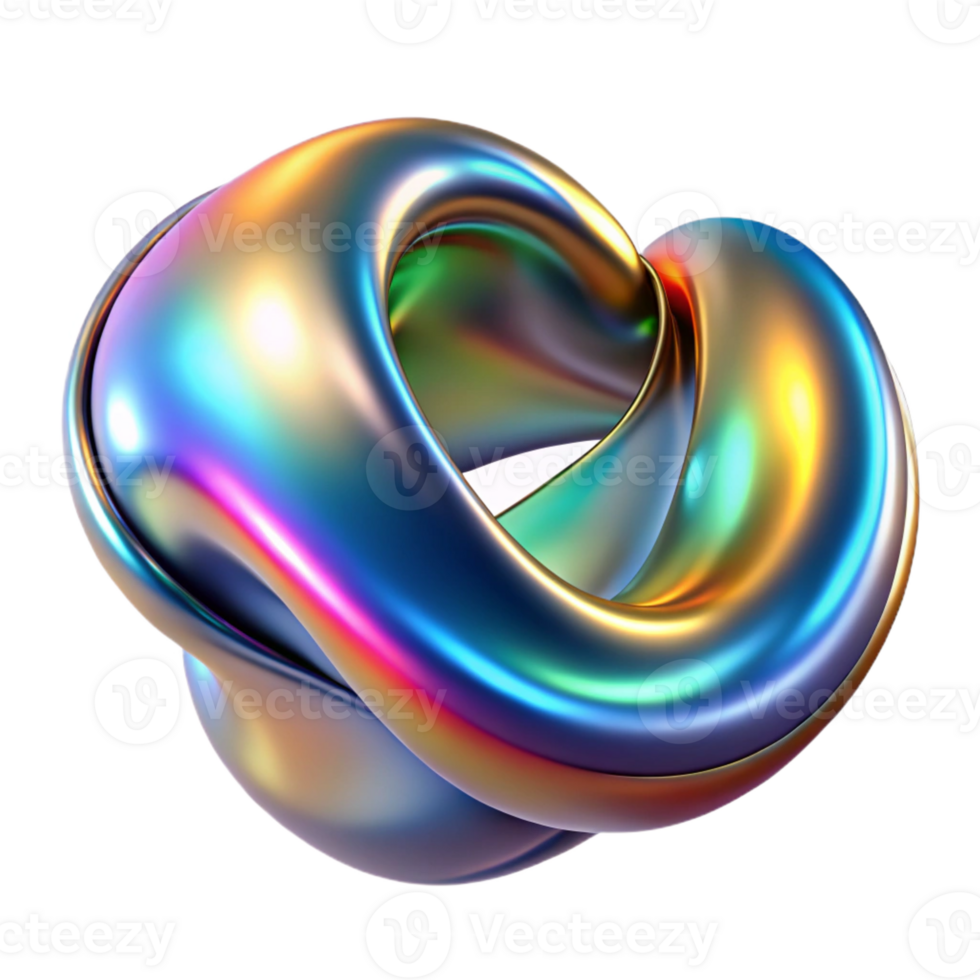 vibrant traditional Fluid, metallic forms morphing and merging, illuminated by a vibrant, rainbow gradient, with a smooth, liquid metal texture original png