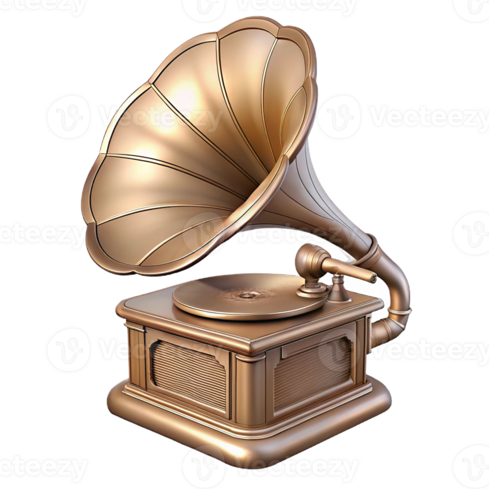 wonderful abstract A line drawing of a vintage phonograph, intricate details, cross-hatching shading, technical illustration style 4K png
