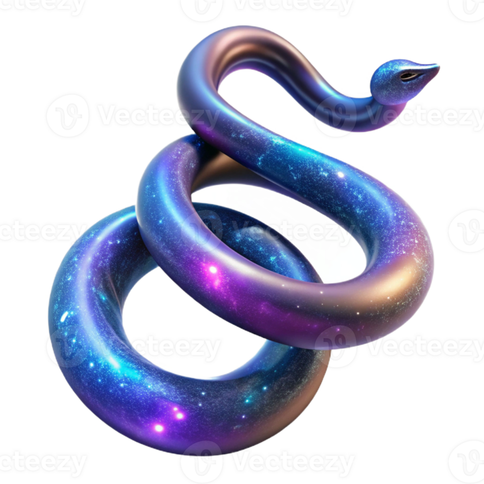 beautiful creative A cosmic serpent, made of pure energy, winding its way through a nebula, illuminated by the vibrant colors of the cosmic dust. Abstract style, mystical and otherworldly professional png