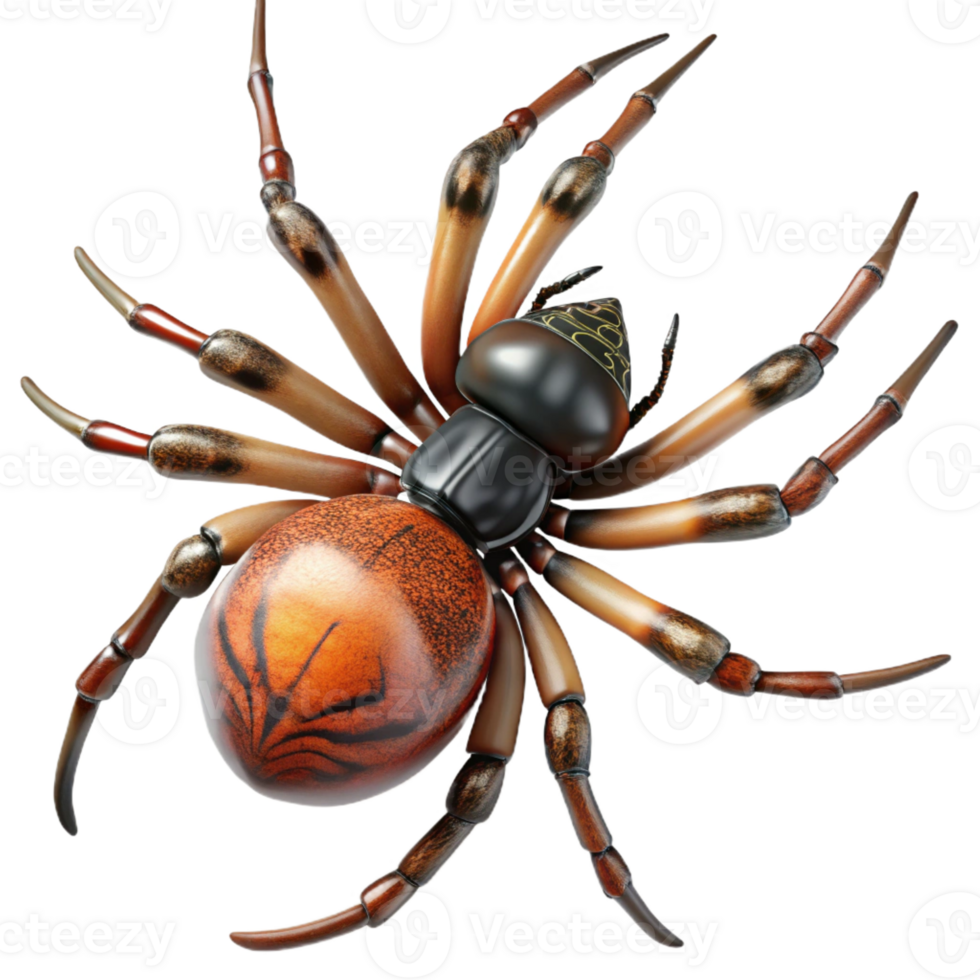 dramatic artistic A close-up of a spider spinning its web, intricate and delicate, macro photography style genuine png