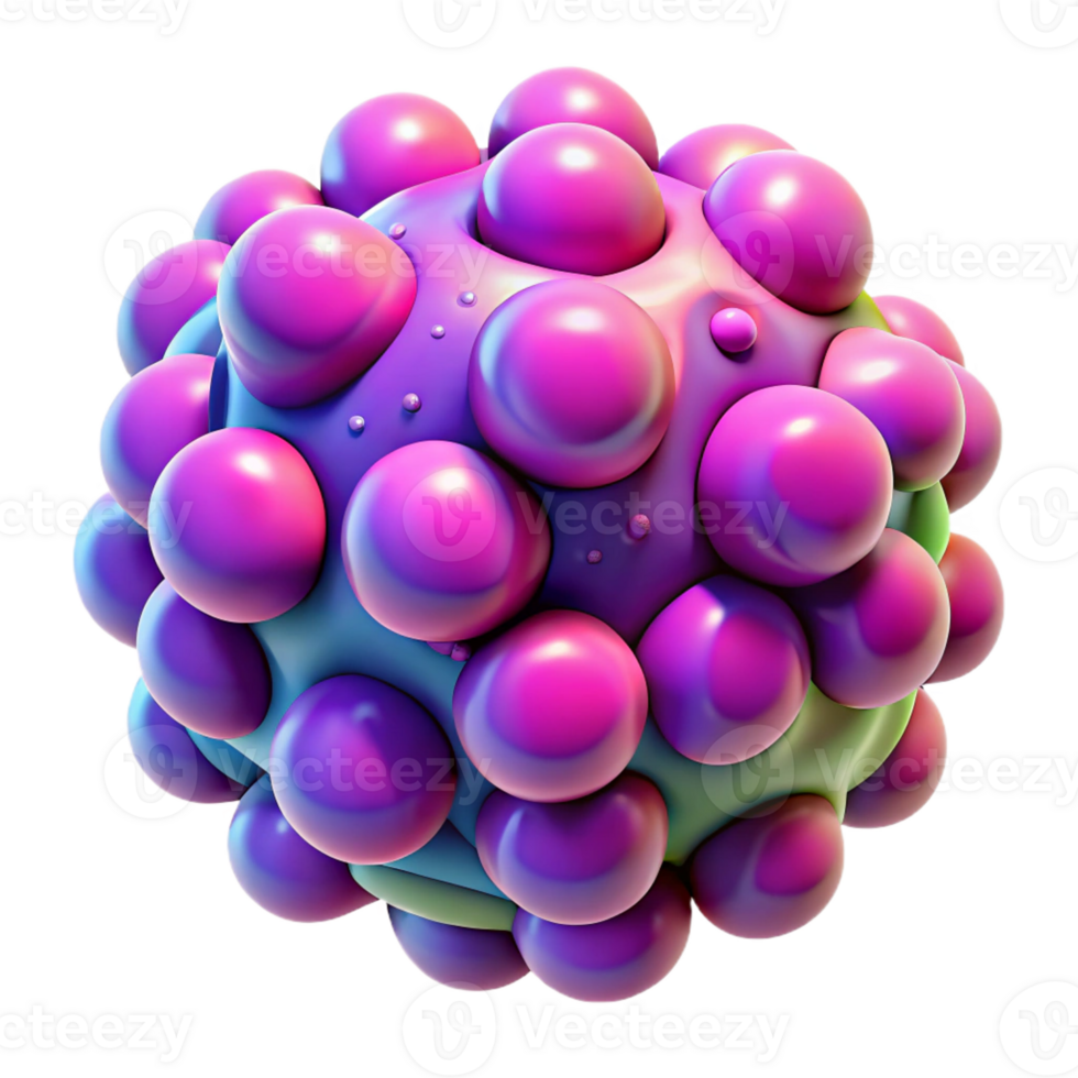 magnificent minimalist A microscopic view of cellular structures, rendered in vibrant, fluorescent colors, biological art style genuine png