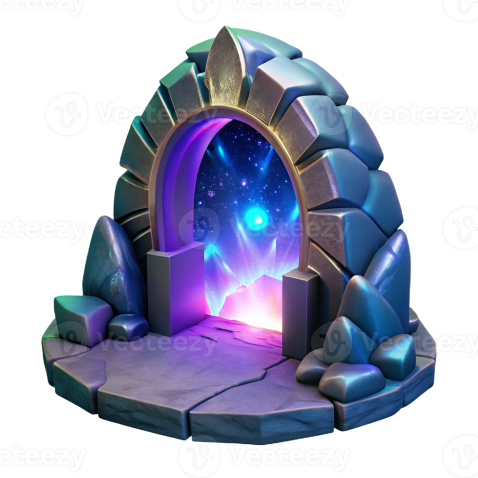 wonderful abstract A portal shimmering with energy, opening to a vibrant alien world. Bright, otherworldly lighting. Fantasy art style genuine png