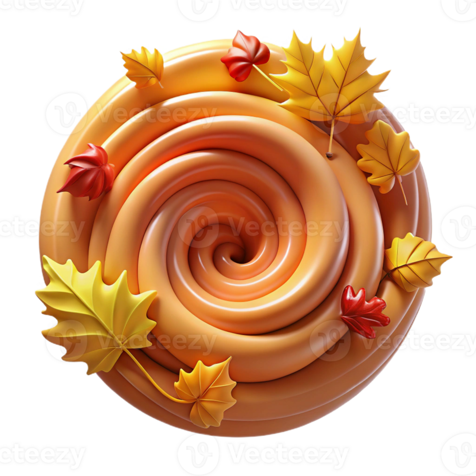 stunning minimalist A swirling vortex of autumn leaves, warm and vibrant colors, abstract art style authentic png