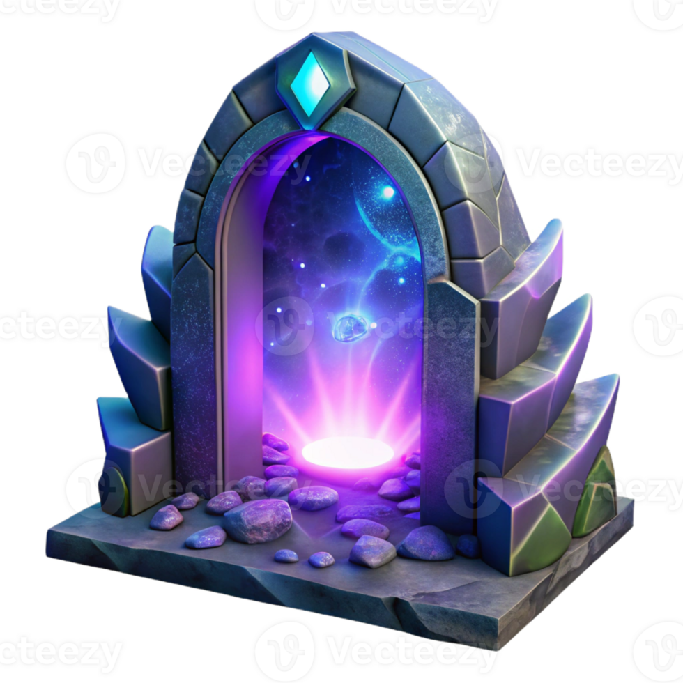 wonderful artistic A portal shimmering with energy, opening to a vibrant alien world. Bright, otherworldly lighting. Fantasy art style 4K png