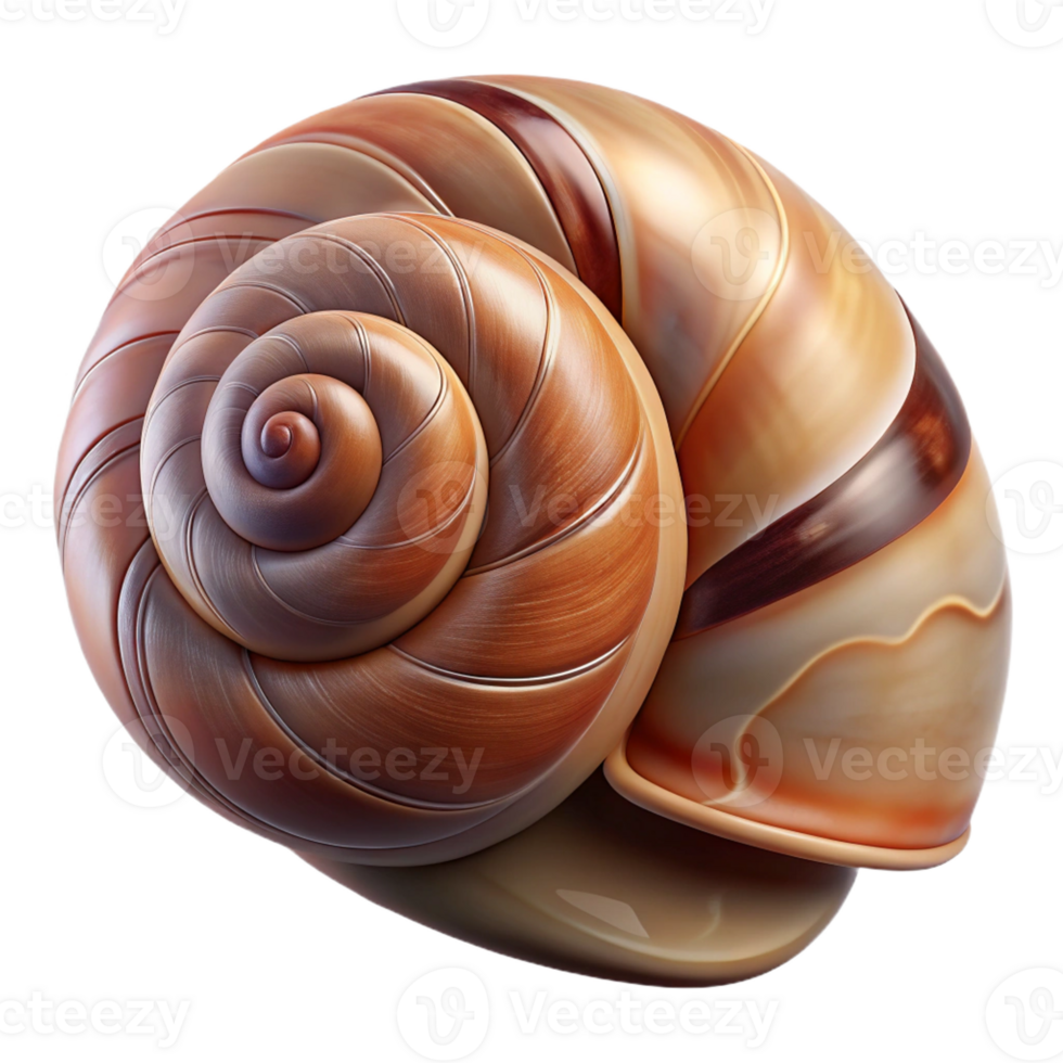 elegant minimalist A close-up of a snail's shell, intricate patterns and textures, macro photography style original png