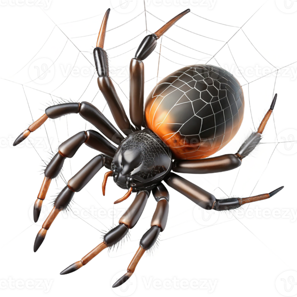 dramatic contemporary A close-up of a spider spinning its web, intricate and delicate, macro photography style professional png