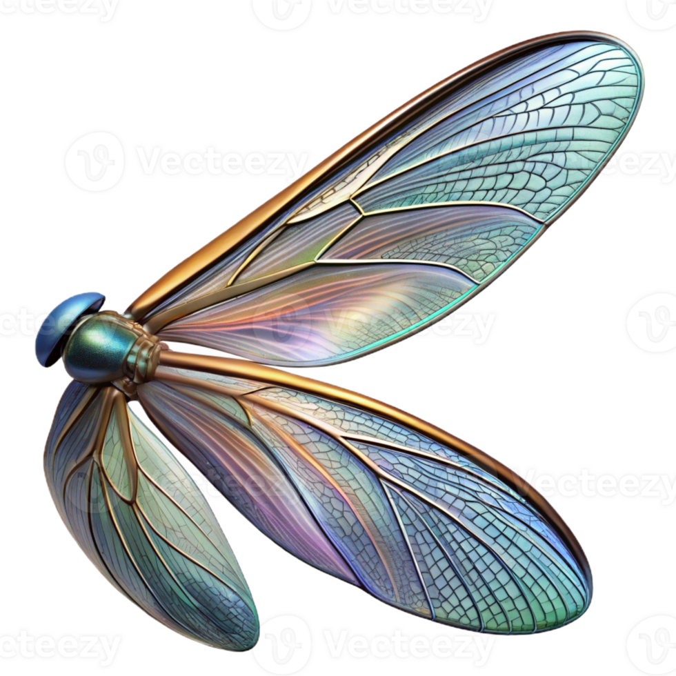extraordinary contemporary A close-up of a dragonfly's wing, intricate details, iridescent colors, macro photography authentic png