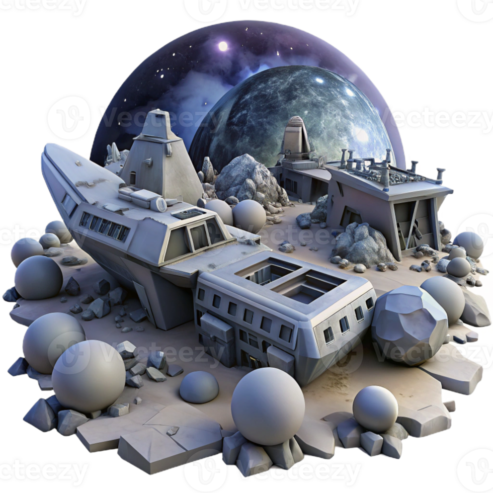 serene modern A spaceship graveyard filled with derelict vessels, orbiting a dying star. Eerie, dim lighting. Space opera style premium png