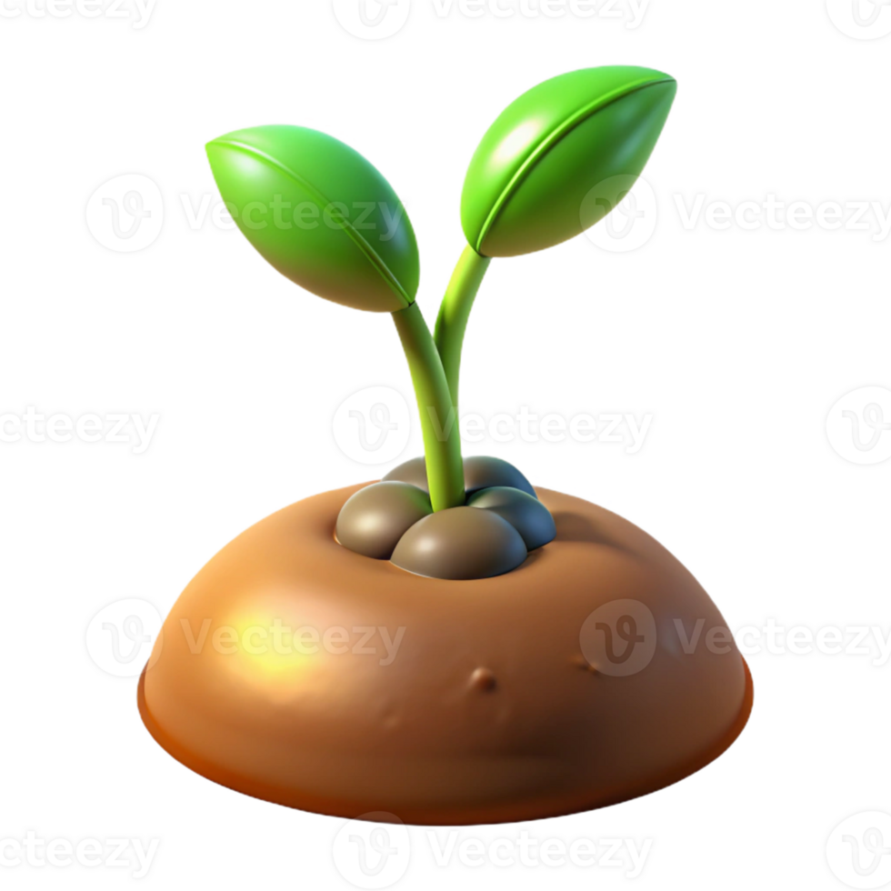 beautiful rustic A sprouting seed pushing through the soil, reaching towards the light, macro photography, warm lighting professional png