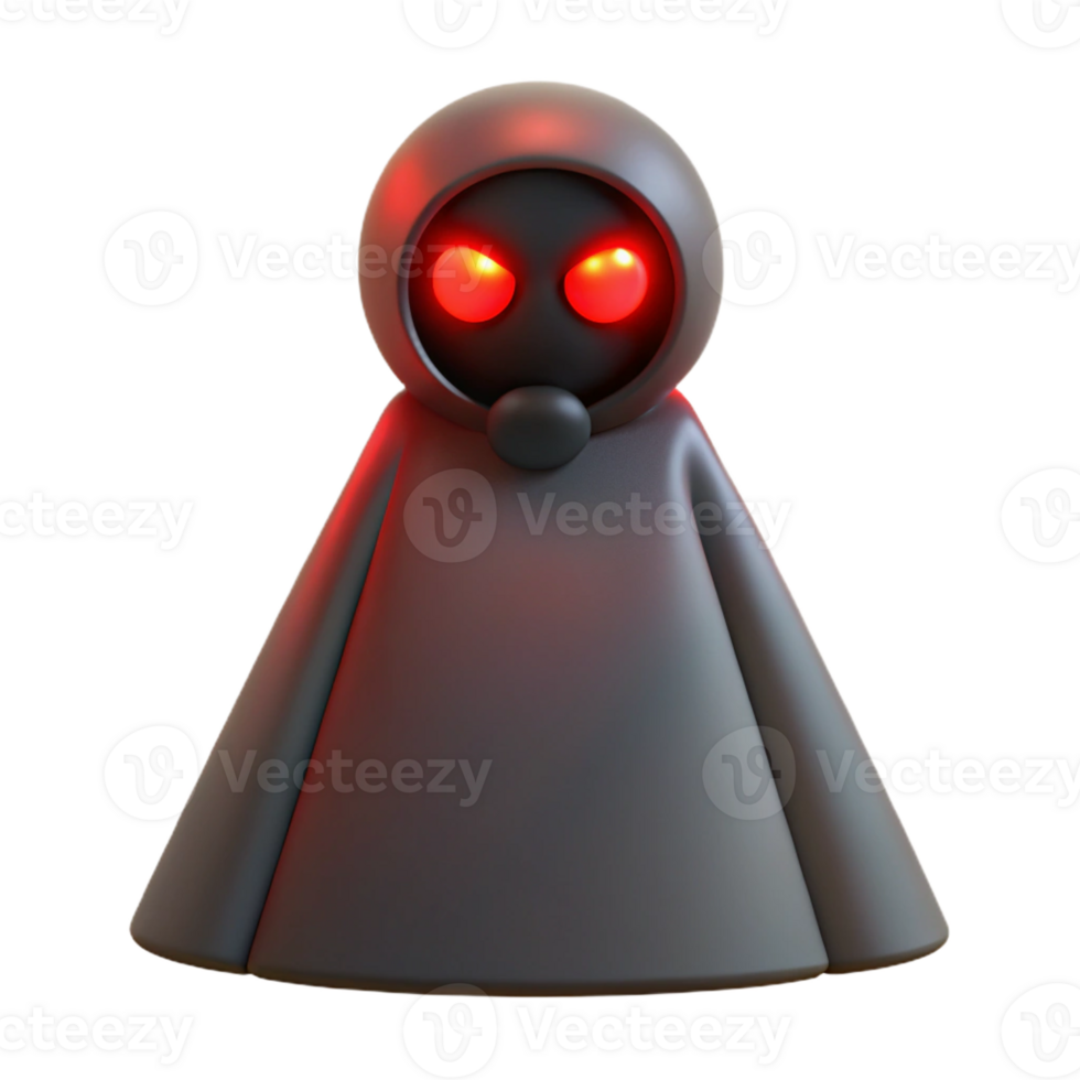 magnificent vintage A shadowy figure with glowing red eyes lurking in the darkness, illuminated by a single beam of moonlight. Rendered in a suspenseful, horror style detailed png