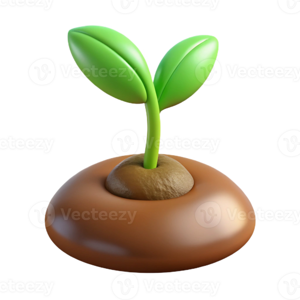 beautiful traditional A sprouting seed pushing through the soil, new life and growth, macro photography, realistic rendering exclusive png