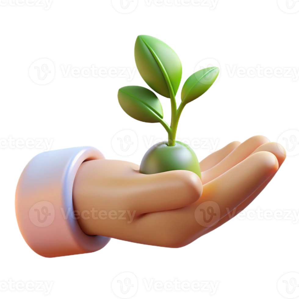 impressive vintage A close-up of a human hand holding a small plant, symbolizing growth and nurturing, soft lighting, minimalist style exclusive png