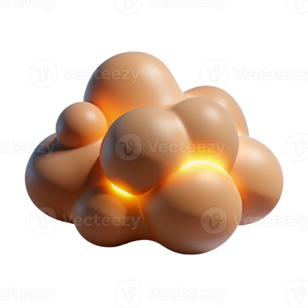 stunning creative Amorphous, cloud-like shapes in muted earth tones, illuminated by a warm, ambient light, in a minimalist, abstract style genuine png