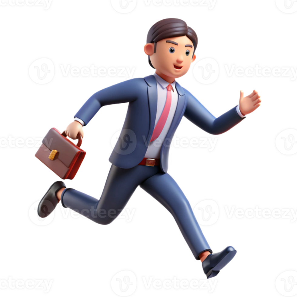 serene abstract A businessman hurrying down a busy street, street photography, fast-paced motion blur exclusive png