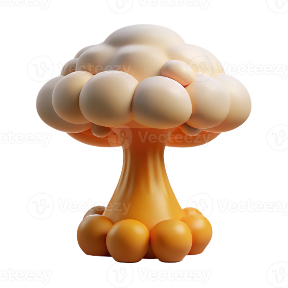 beautiful vintage A mushroom cloud formation resembling a tree, unique and surreal, nature photography high resolution png