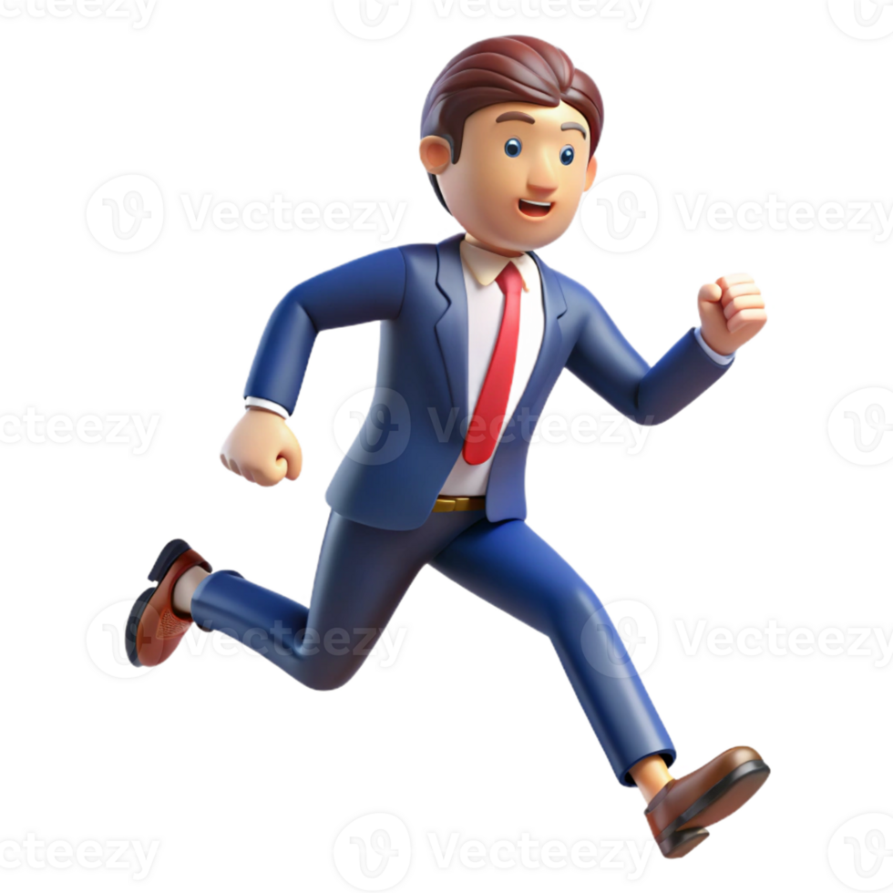 impressive modern A businessman hurrying down a busy street, street photography, fast-paced motion blur genuine png
