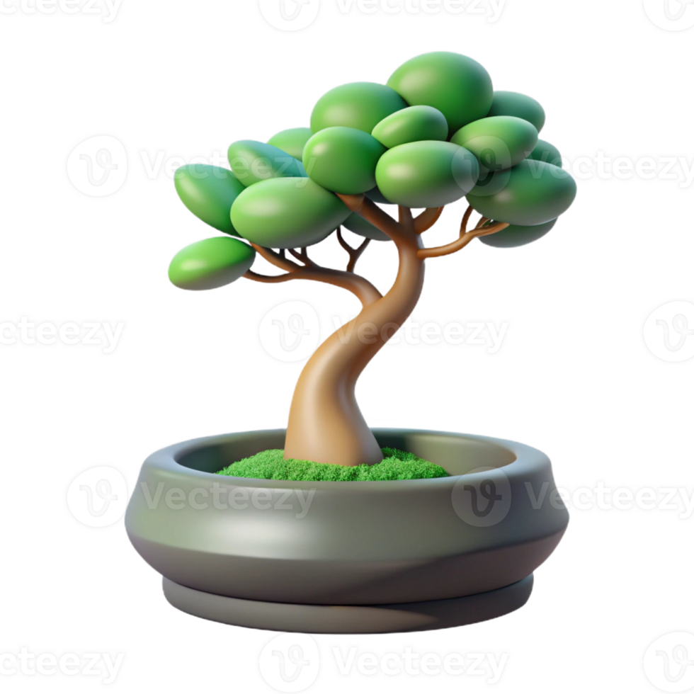 impressive traditional A bonsai tree in a minimalist pot, zen garden style, soft lighting authentic png