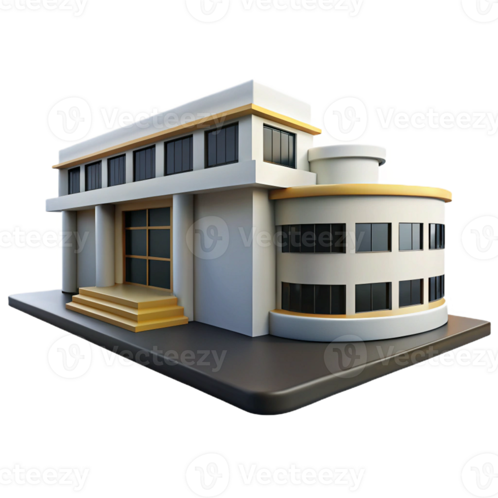 vibrant traditional Bauhaus school building, functional design, clean lines, minimal ornamentation, black and white photography style genuine png