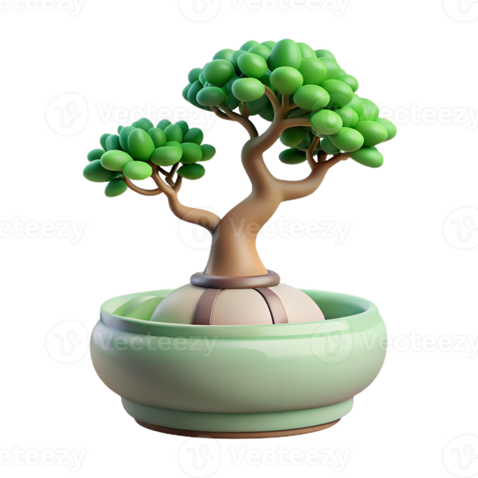 impressive artistic A bonsai tree in a delicate pot, minimalist style, soft lighting detailed png