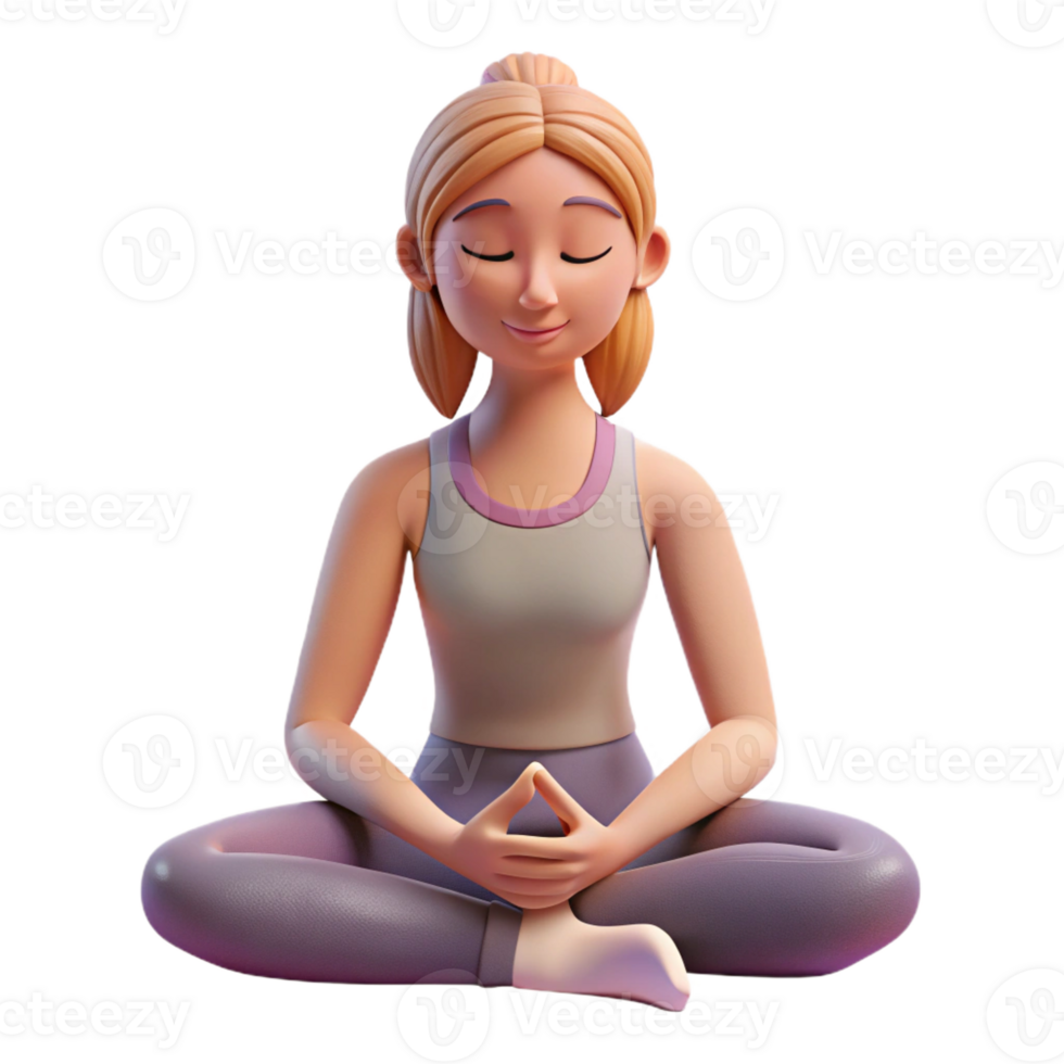 magnificent modern Portrait of a woman with a serene expression, practicing yoga, lit by soft, diffused light, in a spiritual style professional png