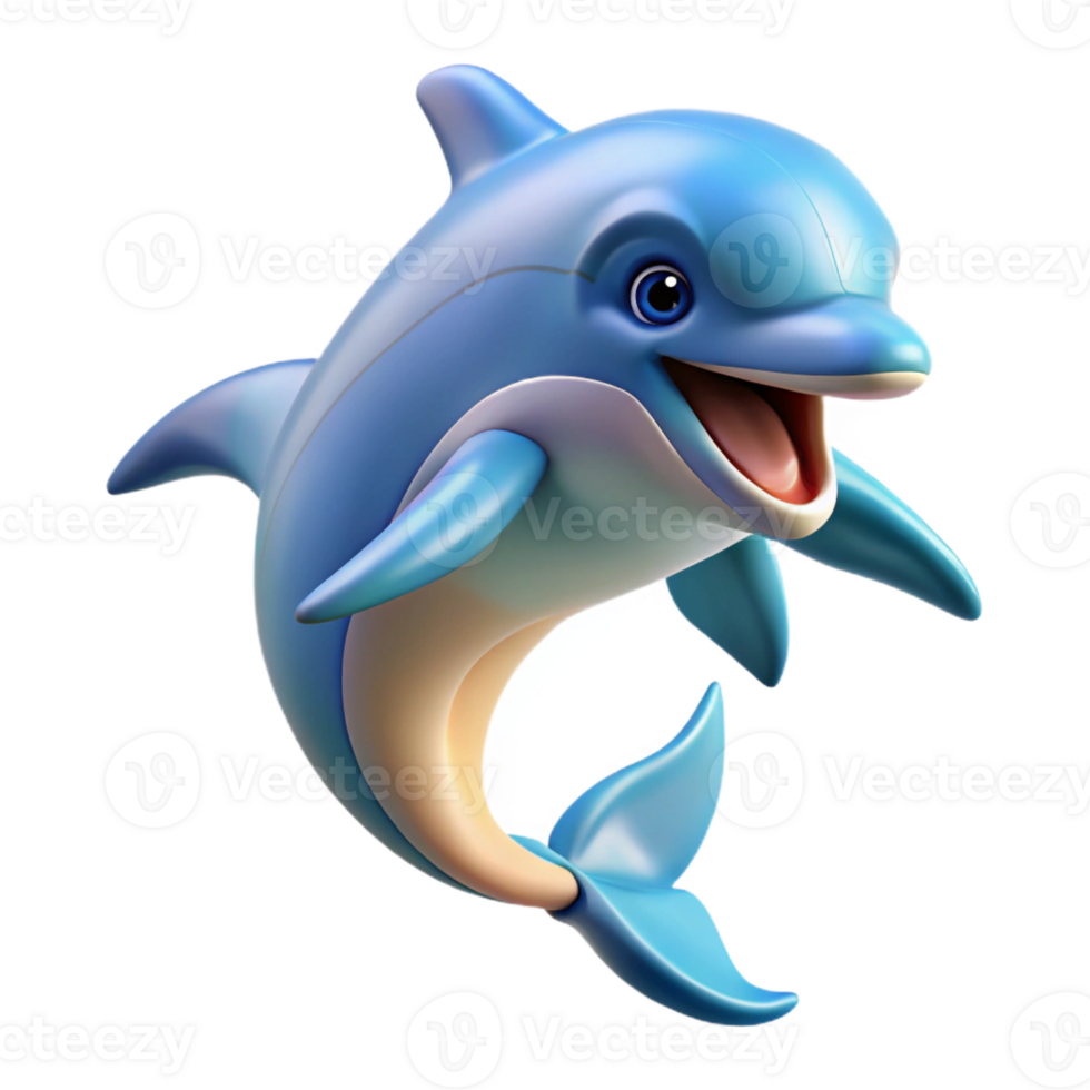 elegant abstract A playful dolphin leaping out of the ocean, bright, sunny lighting, dynamic and joyful style professional png
