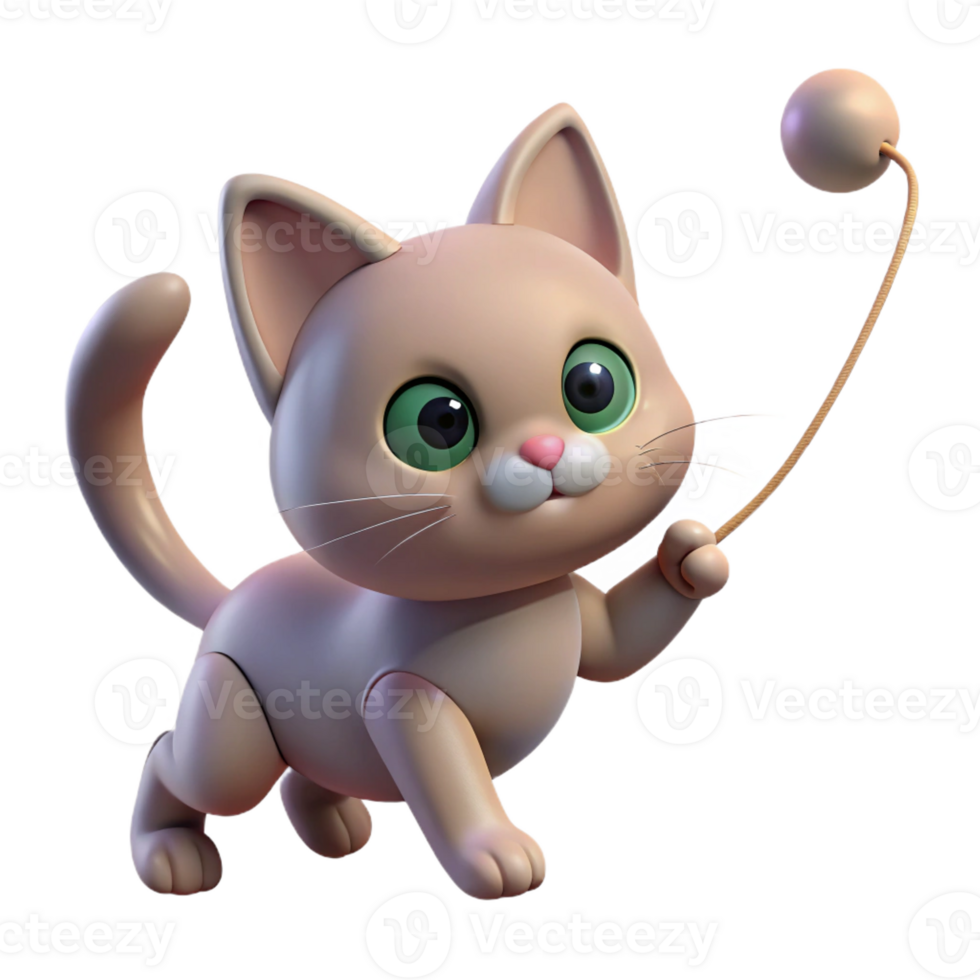 dramatic classic A playful kitten batting at a string, soft, diffused lighting creating a playful atmosphere. Photorealistic style authentic png