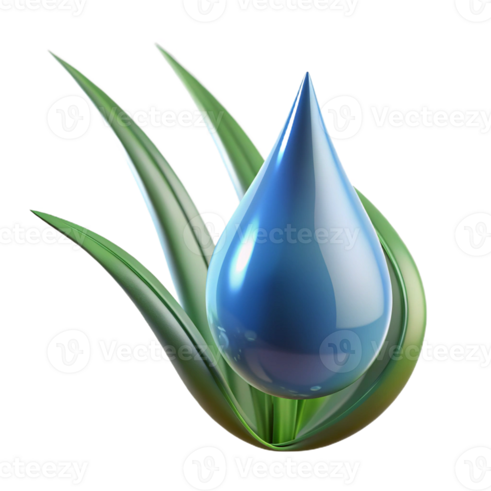 wonderful abstract A single rain drop clinging to a blade of grass, macro photography, reflective lighting high quality png