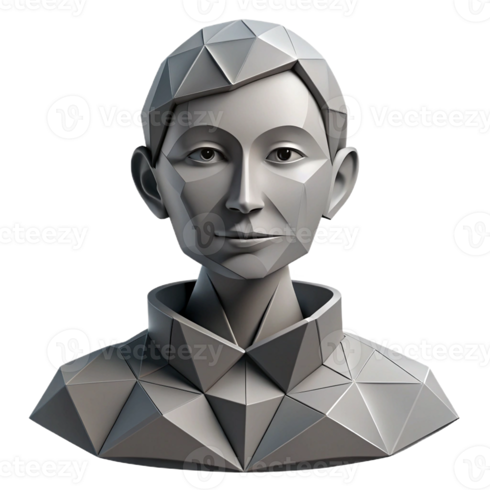 extraordinary modern Abstract portrait formed by intersecting lines and geometric shapes, in a monochromatic palette, with a cubist style high quality png