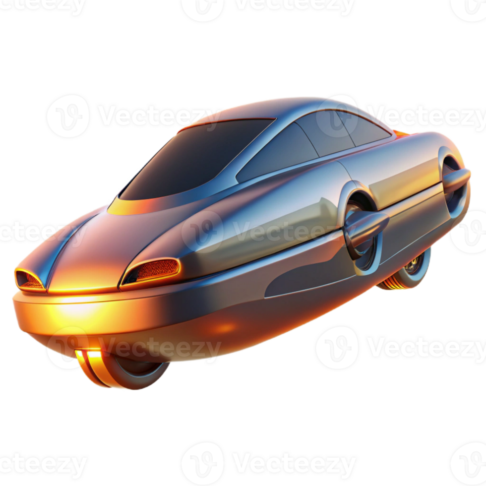 beautiful minimalist A futuristic, levitating vehicle with sleek, aerodynamic lines, bathed in the warm glow of a setting sun on a Martian landscape. Photorealistic style high quality png