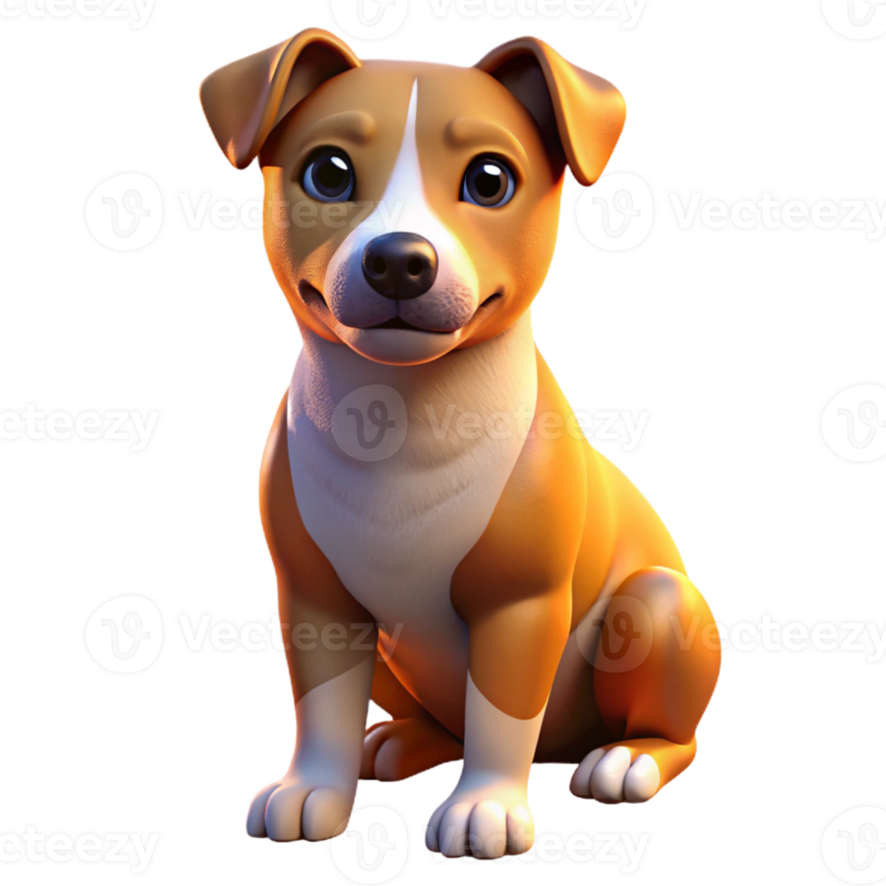 extraordinary abstract A loyal dog sitting patiently, illuminated by warm studio lighting, in a portrait photography style professional png