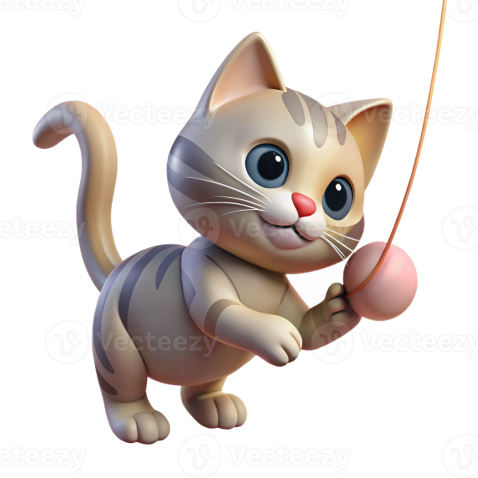 impressive abstract A playful kitten batting at a string, soft, diffused lighting creating a playful atmosphere. Photorealistic style detailed png