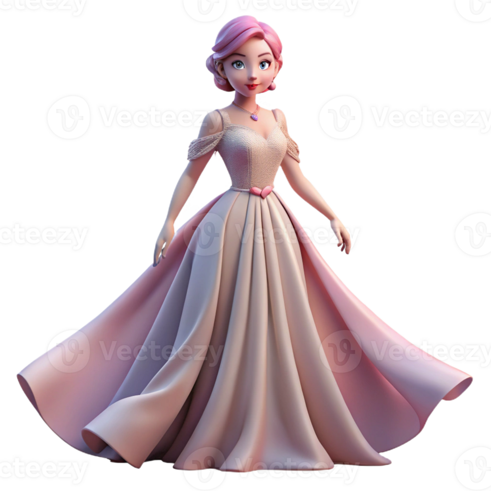 impressive creative Portrait of a woman with an elegant posture, wearing a flowing gown, lit by soft, romantic light, in a graceful style exclusive png