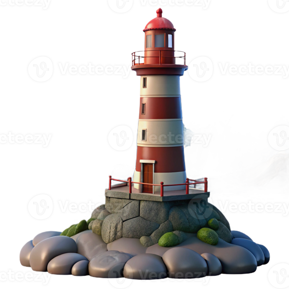 elegant vintage A towering lighthouse on a rocky coastline, dramatic storm clouds and waves, maritime painting style genuine png