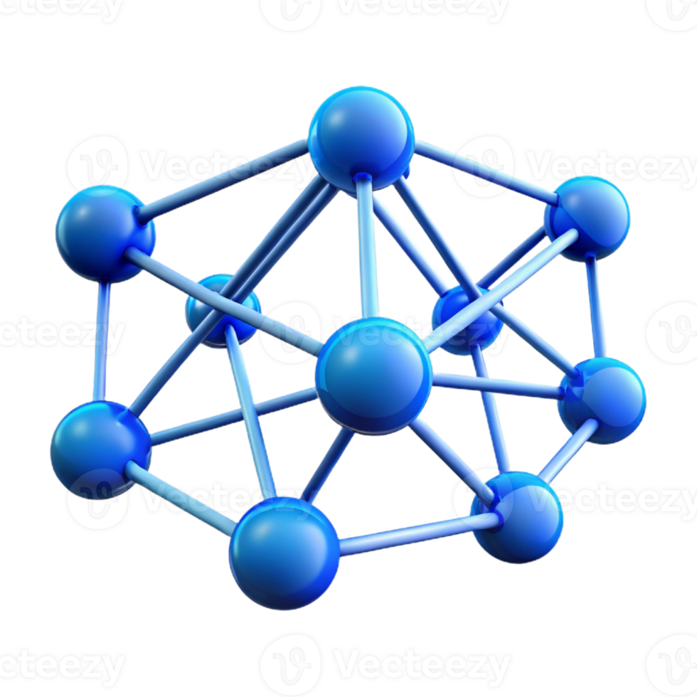 beautiful minimalist A network of interconnected lines and nodes, pulsating with energy, in a cool, electric blue color scheme, in a minimalist, data visualization style high quality png